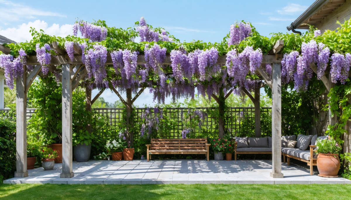 découvrez comment construire la pergola parfaite pour votre glycine grâce à notre mode d'emploi complet et nos conseils essentiels pour un jardin enchanteur.