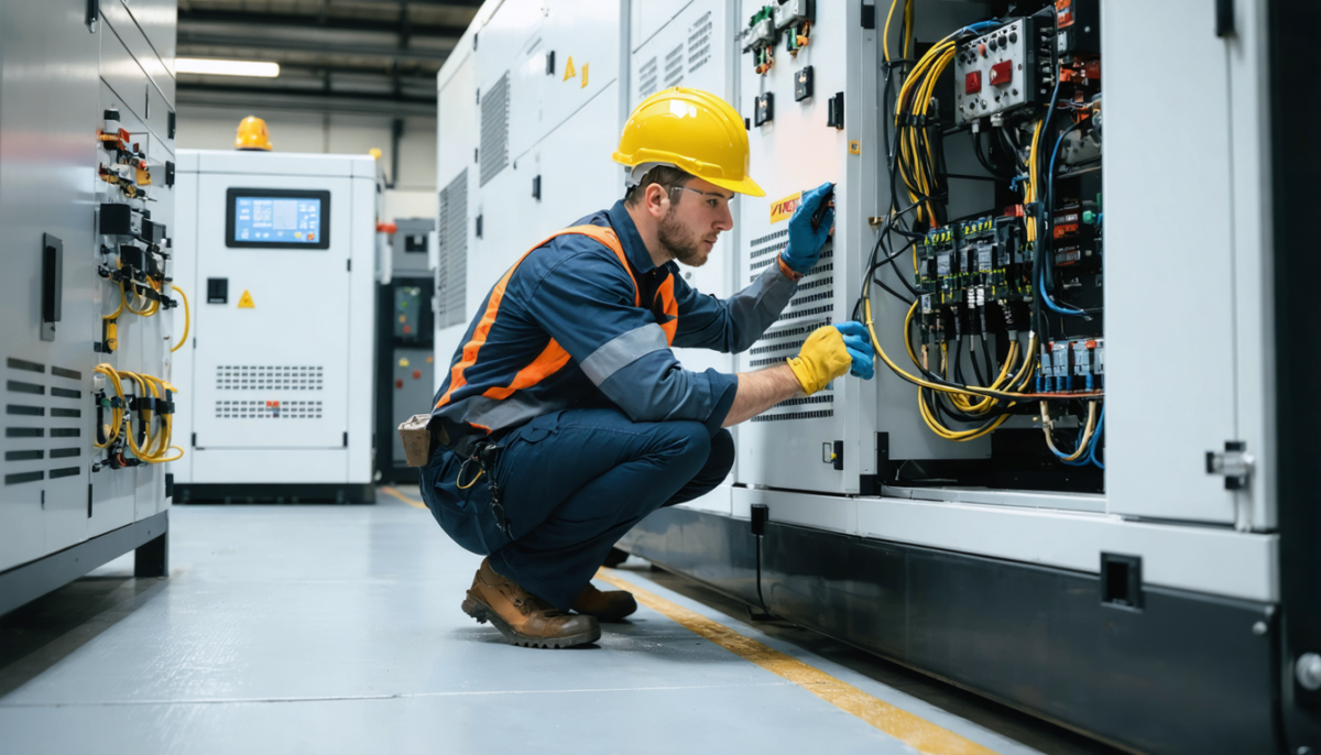 électricien expert en génératrices offrant des installations sûres, fiables et performantes pour assurer votre tranquillité d'esprit.