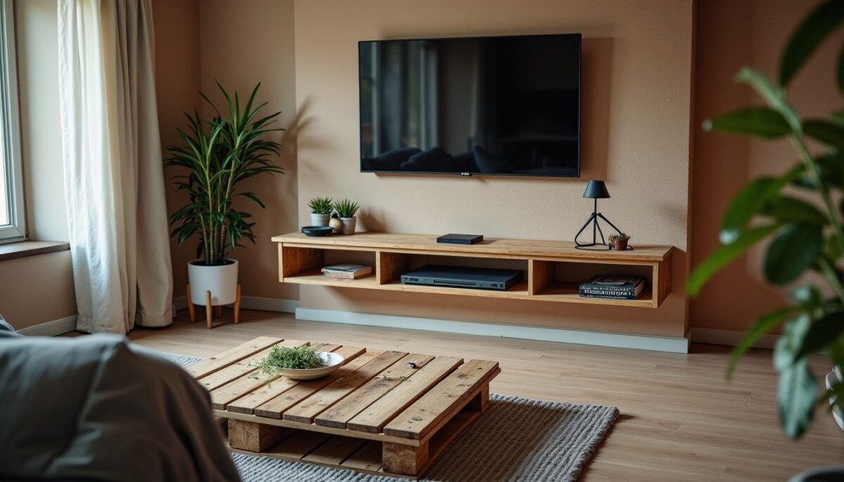 Comment créer un mur design avec des palettes pour installer votre TV : le guide étape par étape